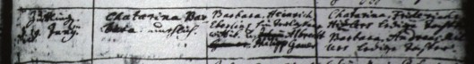 Baptismal record for Chatarina Barbara, 1737